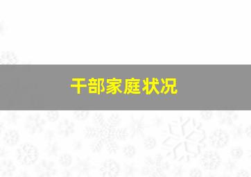 干部家庭状况