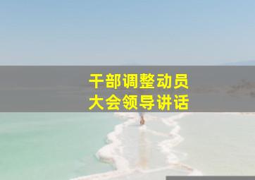 干部调整动员大会领导讲话