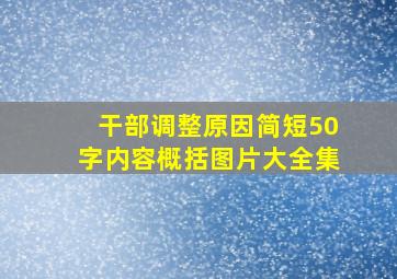 干部调整原因简短50字内容概括图片大全集