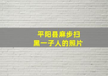 平阳县麻步扫黑一子人的照片