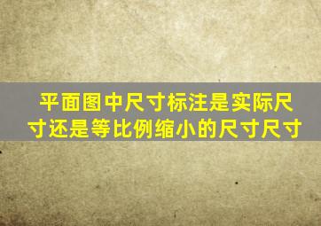 平面图中尺寸标注是实际尺寸还是等比例缩小的尺寸尺寸