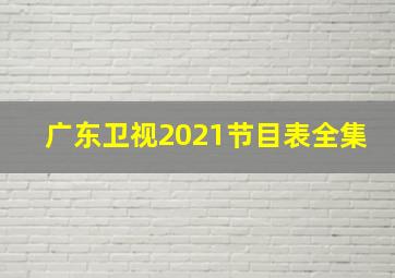 广东卫视2021节目表全集