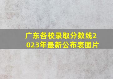 广东各校录取分数线2023年最新公布表图片