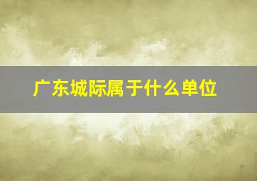 广东城际属于什么单位