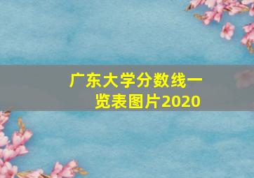 广东大学分数线一览表图片2020