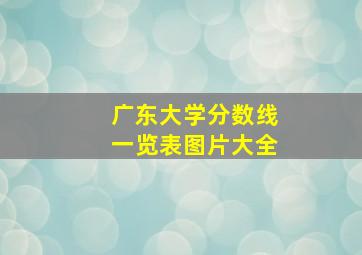 广东大学分数线一览表图片大全