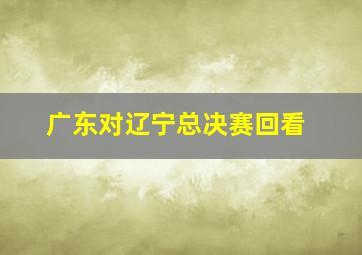 广东对辽宁总决赛回看