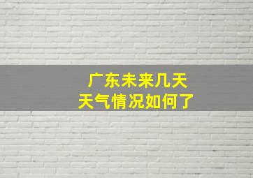 广东未来几天天气情况如何了