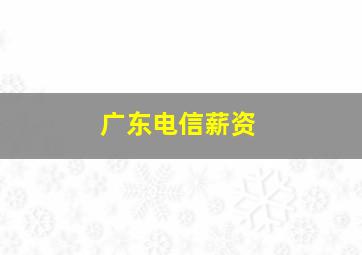 广东电信薪资