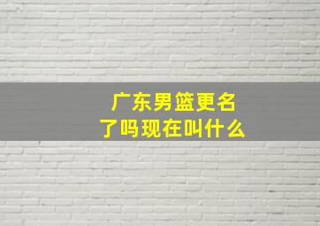 广东男篮更名了吗现在叫什么