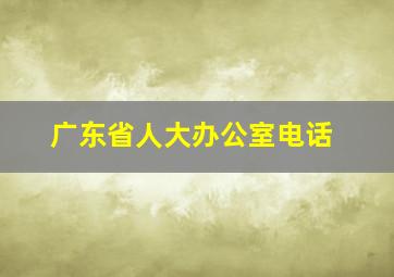 广东省人大办公室电话