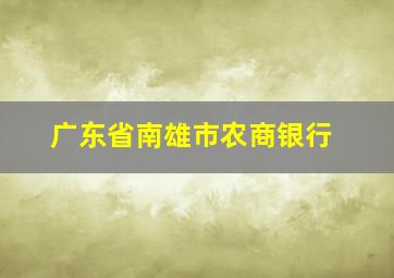 广东省南雄市农商银行