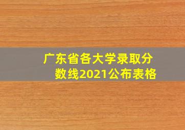 广东省各大学录取分数线2021公布表格