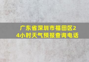 广东省深圳市福田区24小时天气预报查询电话