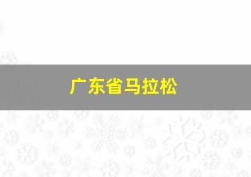 广东省马拉松