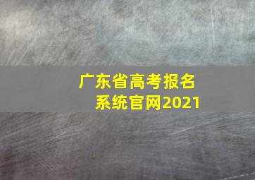 广东省高考报名系统官网2021