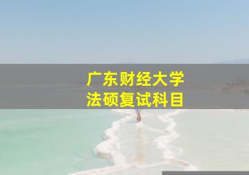 广东财经大学法硕复试科目