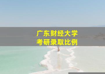 广东财经大学考研录取比例