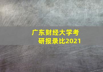 广东财经大学考研报录比2021