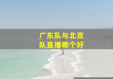 广东队与北京队直播哪个好