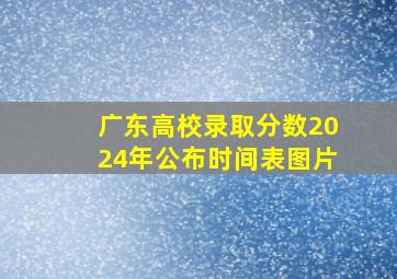 广东高校录取分数2024年公布时间表图片