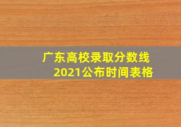 广东高校录取分数线2021公布时间表格