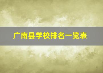 广南县学校排名一览表