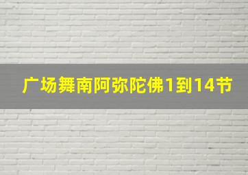 广场舞南阿弥陀佛1到14节