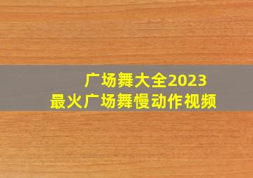 广场舞大全2023最火广场舞慢动作视频