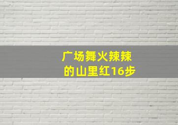 广场舞火辣辣的山里红16步