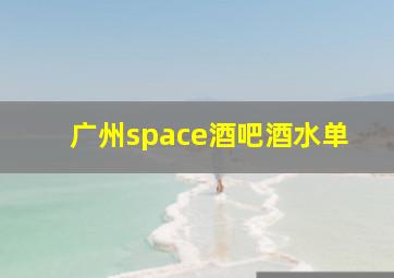 广州space酒吧酒水单