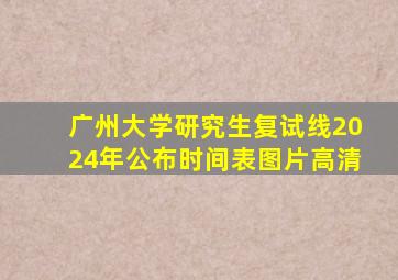 广州大学研究生复试线2024年公布时间表图片高清