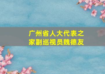 广州省人大代表之家副巡视员魏德友