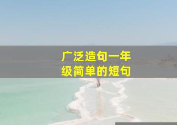 广泛造句一年级简单的短句