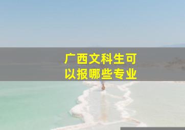 广西文科生可以报哪些专业