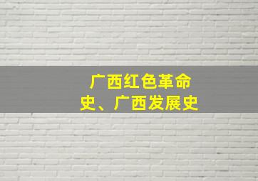 广西红色革命史、广西发展史