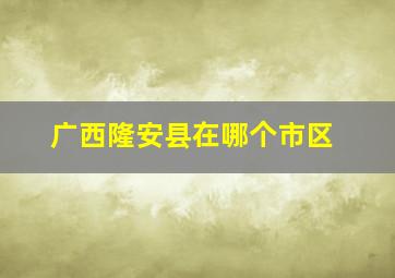 广西隆安县在哪个市区