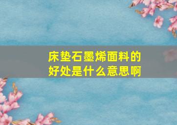 床垫石墨烯面料的好处是什么意思啊