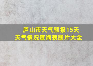 庐山市天气预报15天天气情况查询表图片大全