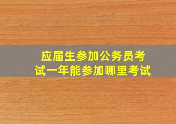 应届生参加公务员考试一年能参加哪里考试