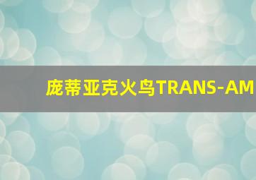 庞蒂亚克火鸟TRANS-AM