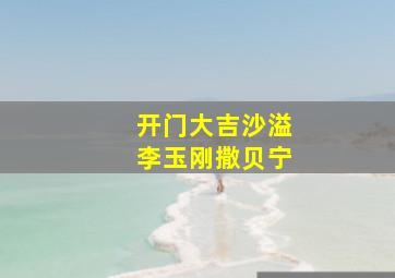 开门大吉沙溢李玉刚撒贝宁