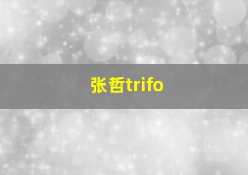 张哲trifo