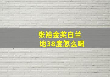 张裕金奖白兰地38度怎么喝