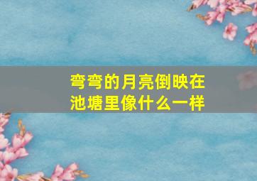 弯弯的月亮倒映在池塘里像什么一样