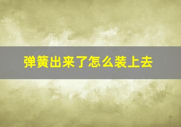 弹簧出来了怎么装上去