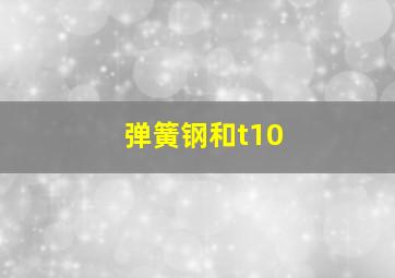 弹簧钢和t10