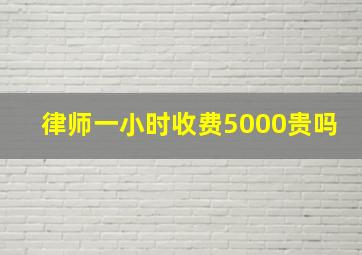 律师一小时收费5000贵吗