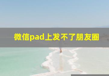 微信pad上发不了朋友圈