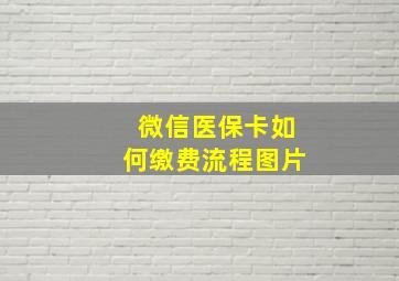 微信医保卡如何缴费流程图片